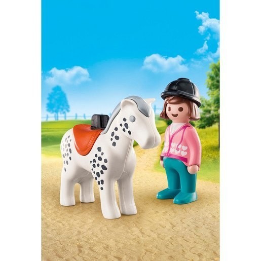 Playmobil 70404 1.2.3 Cyclist with Equine Figures
