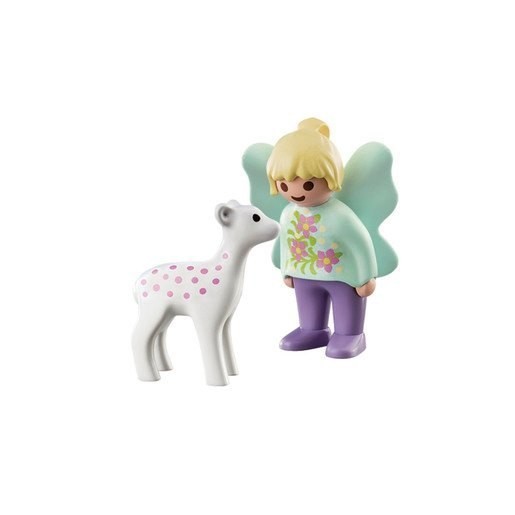 Playmobil 70402 1.2.3 Fairy Good Friend along with Fawn Figures