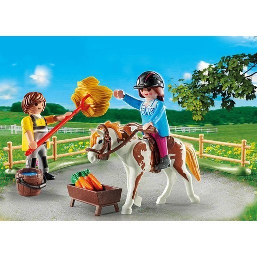 Members Only Sale - Playmobil 70505 Country Horseback Traveling Small Beginner Pack Playset - Surprise Savings Saturday:£9