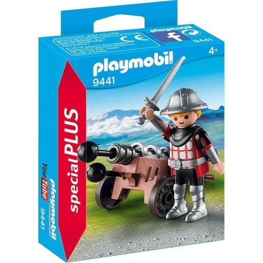 Playmobil 9441 Unique Plus Knight as well as Cannon Figure