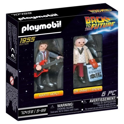 Playmobil 70459 Back to the Future Marty and also Doctor
