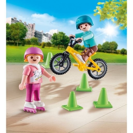 Playmobil 70061 Unique And Also Children along with Bike & Skates