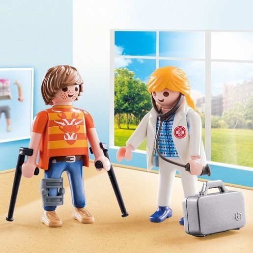 Playmobil 70079 Physician and also Client Duo Pack