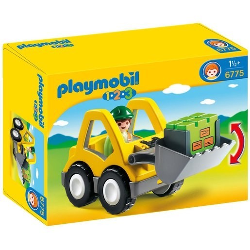 August Back to School Sale - Playmobil 6775 1.2.3 Bulldozer - End-of-Season Shindig:£10