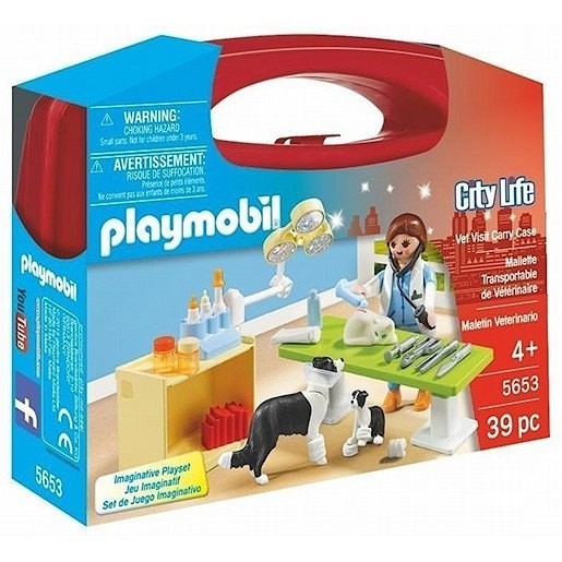 December Cyber Monday Sale - Playmobil 5653 Urban Area Lifestyle Collectable Small Vet Carry Instance - Steal:£9[chb9298ar]