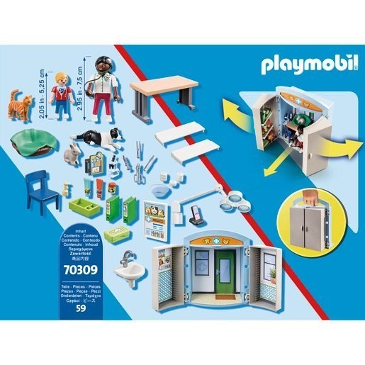 Playmobil 70309 Area Daily Life Veterinarian Medical Clinic Play Box