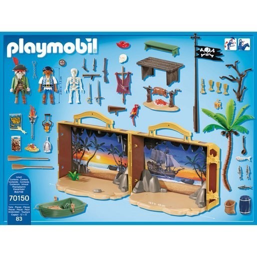 July 4th Sale - Playmobil 70150 Take Along Pirates Treasure Island - Online Outlet Extravaganza:£33