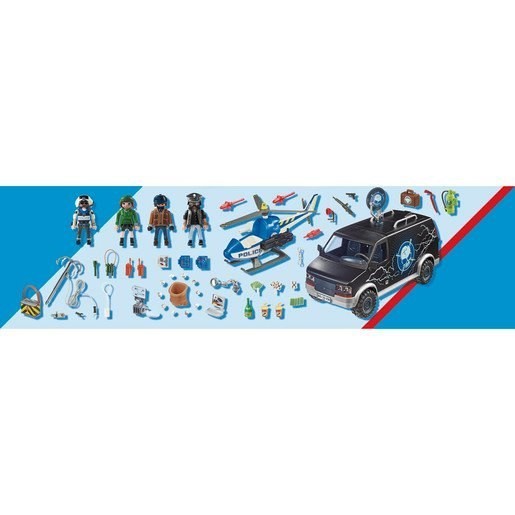 Doorbuster - Playmobil 70575 Urban Area Activity Police Helicopter Interest with Wild Truck - Get-Together Gathering:£48[chb9310ar]