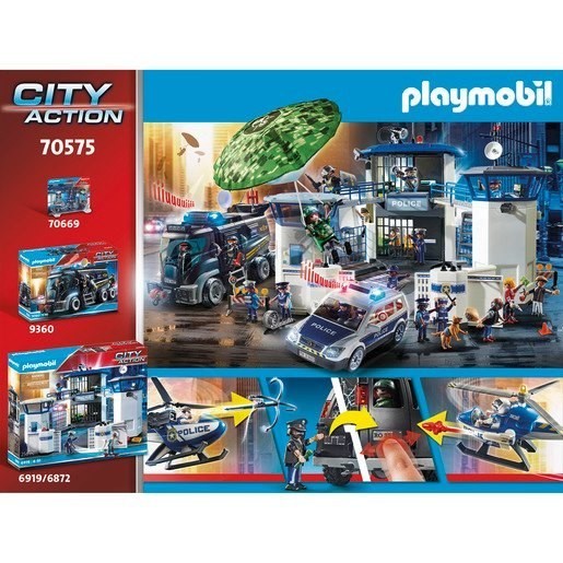 Doorbuster - Playmobil 70575 Urban Area Activity Police Helicopter Interest with Wild Truck - Get-Together Gathering:£48[chb9310ar]