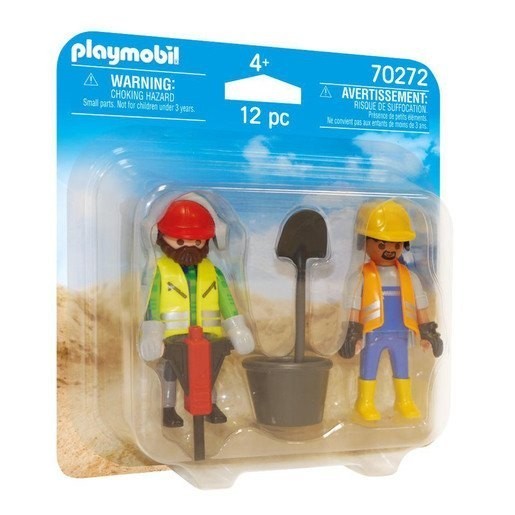Playmobil 70272 Building And Construction Employees Duo Load
