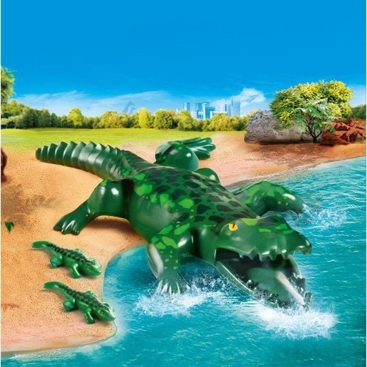 Playmobil 70358 Family Enjoyable Alligator with Little Ones