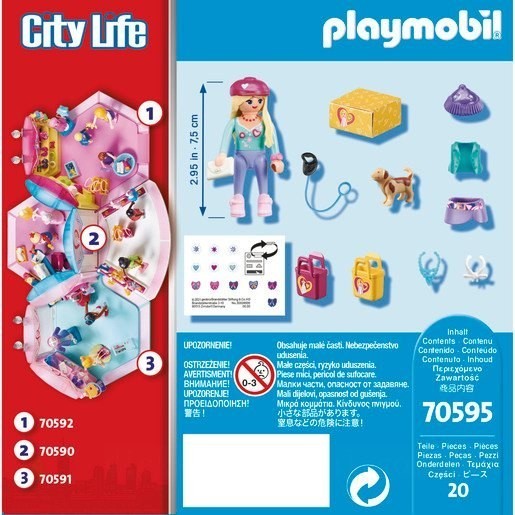 Playmobil 70595 Urban Area Lifestyle Fashionista with Pet Dog