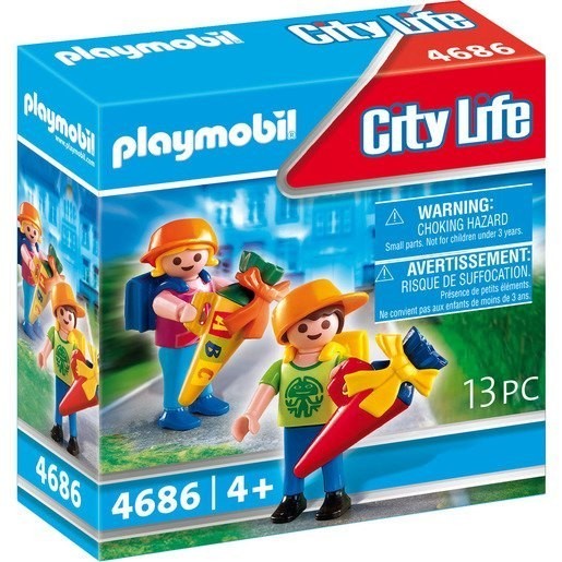 Playmobil 4686 Metropolitan Area Life First Day at Institution Figures