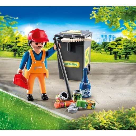 Final Sale - Playmobil 70249 Unique Additionally Street Cleaning Service Playset - Get-Together:£5[cob9333li]