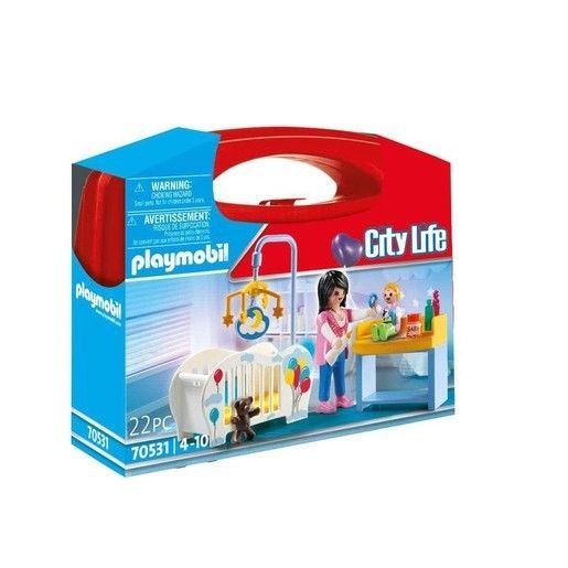 Playmobil 70531 Urban Area Lifestyle Baby's Room Small Carry Case Playset