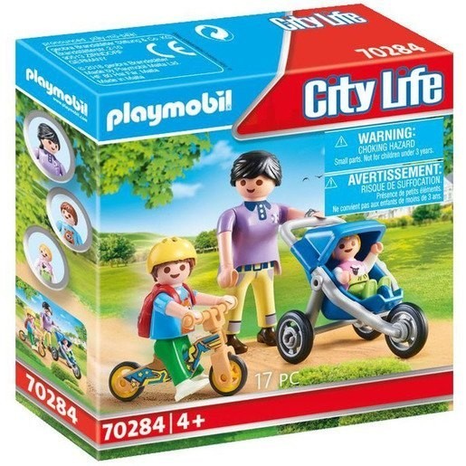 Playmobil 70284 City Life Pre-School Mother with Children Figure Set