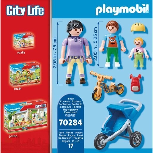 Playmobil 70284 Metropolitan Area Life Pre-School Mom with Children Shape Set