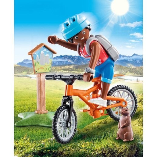 Veterans Day Sale - Playmobil 70303 Unique Additionally Hill Bicycle Rider Playset - Memorial Day Markdown Mardi Gras:£5[cob9338li]