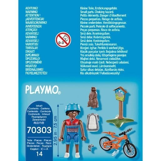 70% Off - Playmobil 70303 Unique And Also Mountain Biker Playset - Back-to-School Bonanza:£5
