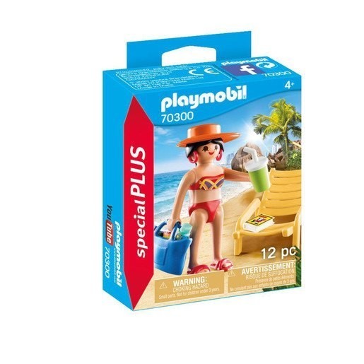 Playmobil 70300 Exclusive Additionally Sunbather with Easy Chair Playset