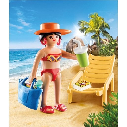 Curbside Pickup Sale - Playmobil 70300 Unique Additionally Sunbather along with Easy Chair Playset - Half-Price Hootenanny:£5