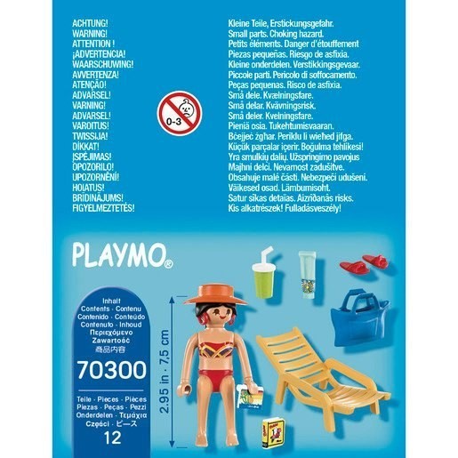 Playmobil 70300 Exclusive Additionally Sunbather with Easy Chair Playset