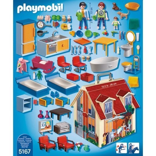 Click and Collect Sale - Playmobil 5167 Take Along Modern Dolls Home - Closeout:£30[cob9342li]