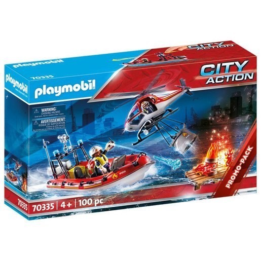 Black Friday Sale - Playmobil 70335 City Action Fire Saving Goal Playset - Blowout Bash:£33[hob9343ua]