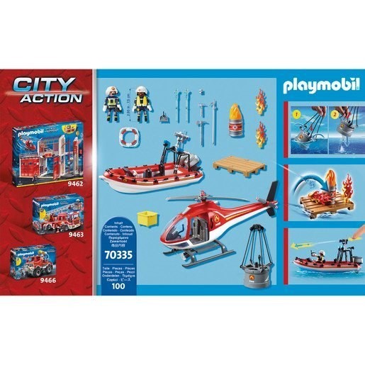 Mega Sale - Playmobil 70335 Urban Area Activity Fire Rescue Mission Playset - Weekend Windfall:£32[lab9343co]