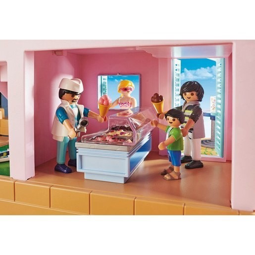 Playmobil 70279 Family Members Exciting Waterside Frozen Yogurt Outlet Playset