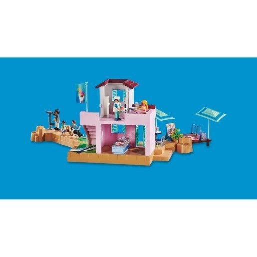 Lowest Price Guaranteed - Playmobil 70279 Family Members Exciting Waterside Frozen Yogurt Outlet Playset - Valentine's Day Value-Packed Variety Show:£33[cob9344li]
