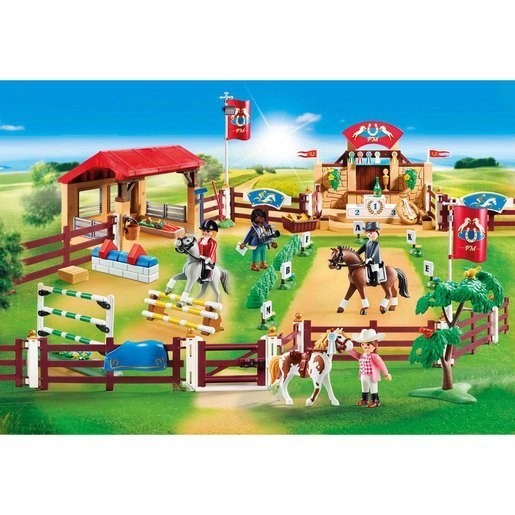 Flea Market Sale - Playmobil 70337 Countryside Farm Horse Riding Arena - Spree:£49[hob9345ua]