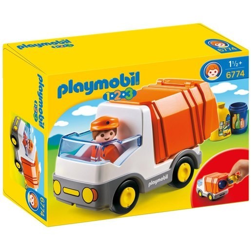 Insider Sale - Playmobil 6774 1.2.3 Recycling Vehicle with Sorting Functionality - Sale-A-Thon Spectacular:£10[lib9348nk]