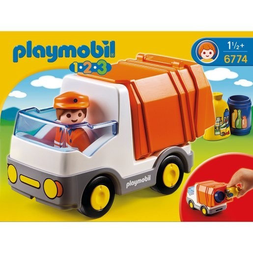 Playmobil 6774 1.2.3 Recycling Truck along with Arranging Function