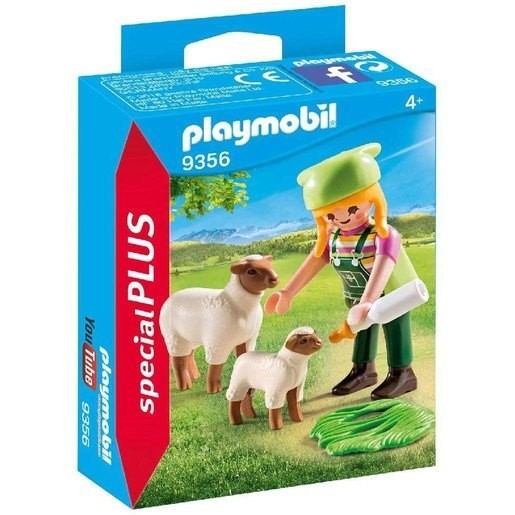 Playmobil 9356 Exclusive Additionally Farmer as well as Lambs Figures