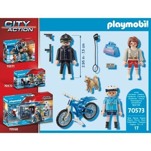 Playmobil 70573 Urban Area Activity Police Bike along with Crook