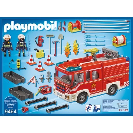 Last-Minute Gift Sale - Playmobil 9464 Area Activity Fire Motor with Working Water Cannon - Thanksgiving Throwdown:£46[cob9372li]
