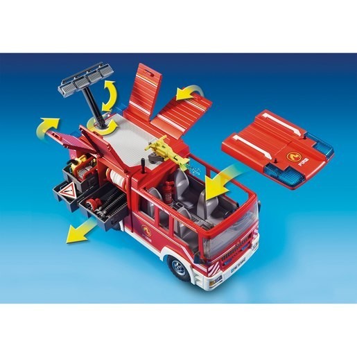 Last-Minute Gift Sale - Playmobil 9464 Area Activity Fire Motor with Working Water Cannon - Thanksgiving Throwdown:£46[cob9372li]
