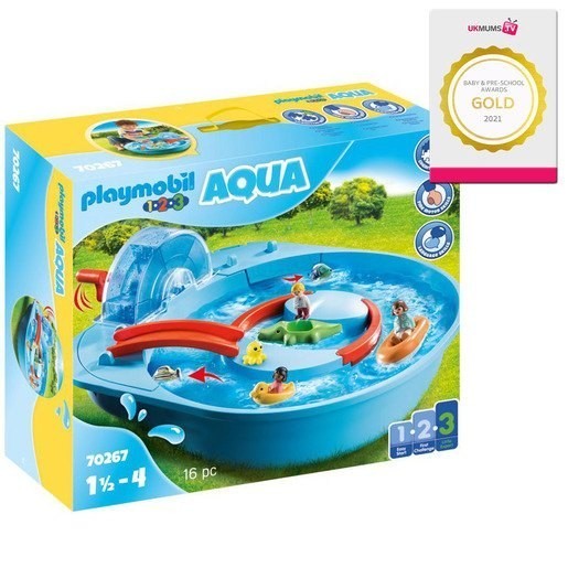 Loyalty Program Sale - Playmobil 70267 1.2.3 Aqua Splish Dash Water Playground Playset - Mid-Season:£41
