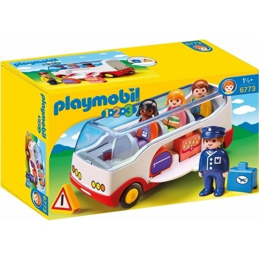 Clearance - Playmobil 6773 1.2.3 Airport Shuttle along with Arranging Feature - Thrifty Thursday:£18[neb9378ca]