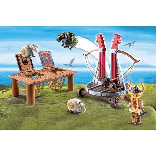 Playmobil: DreamWorks Dragons 9461 Gobber the Belch with Lamb Sling