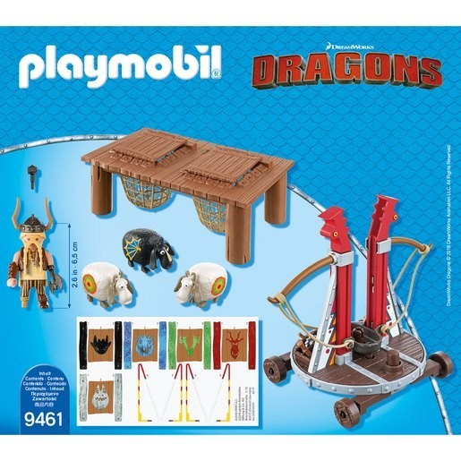 Veterans Day Sale - Playmobil: DreamWorks Dragons 9461 Gobber the Belch along with Lambs Sling - Surprise Savings Saturday:£29[beb9380nn]