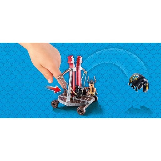 Spring Sale - Playmobil: DreamWorks Dragons 9461 Gobber the Belch with Sheep Sling - Web Warehouse Clearance Carnival:£30