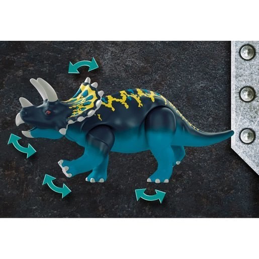 Back to School Sale - Playmobil 70627 Dino Surge Triceratops: Battle for the Legendary Stones - Mania:£35[lib9383nk]
