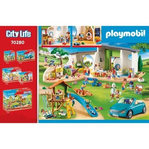 Playmobil 70280 City Lifestyle Daycare Rainbow Day Care Playset