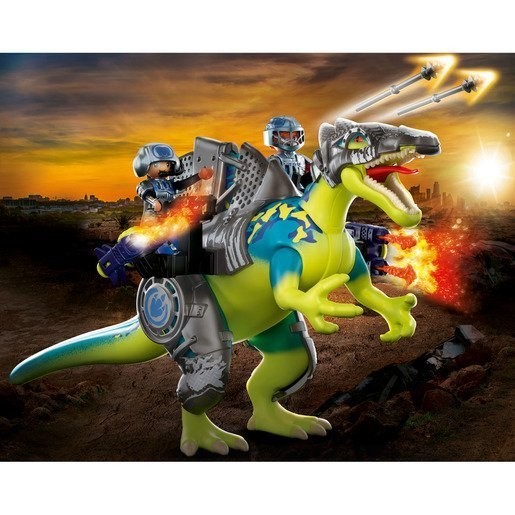Playmobil 70625 Dino Increase Spinosaurus: Dual Self Defense Power Playset