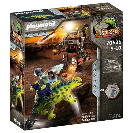 Shop Now - Playmobil 70626 Dino Growth Saichania: Attack of the Robotic Playset - Web Warehouse Clearance Carnival:£48