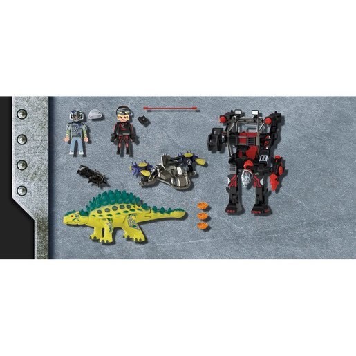 Playmobil 70626 Dino Growth Saichania: Infiltration of the Robot Playset
