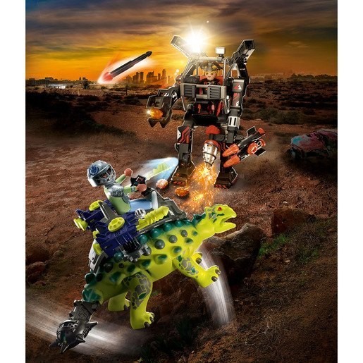 Click and Collect Sale - Playmobil 70626 Dino Surge Saichania: Attack of the Robotic Playset - Memorial Day Markdown Mardi Gras:£47