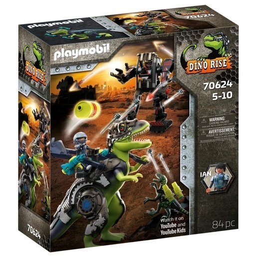 Playmobil 70624 Dino Rise T-Rex: Fight of the Giants Playset